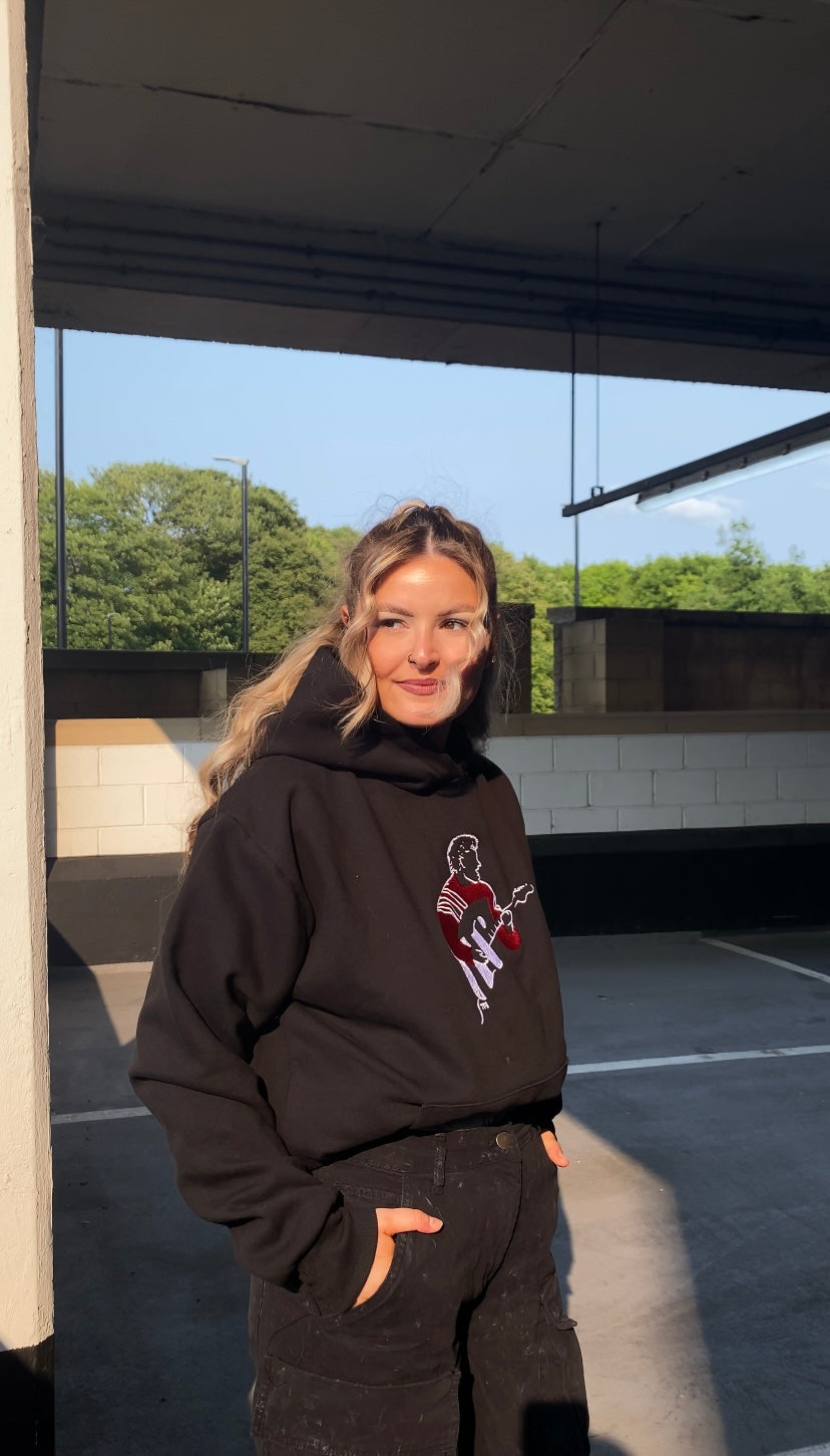 “Our Local Hero” Sam Fender Premium Black Hoodie